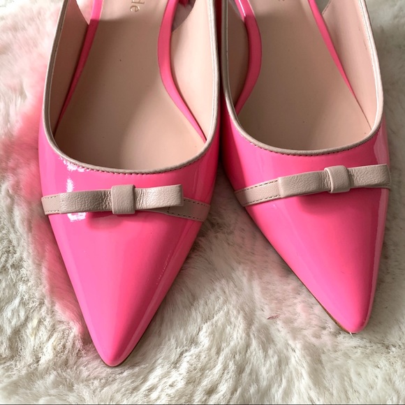 Kate Spade Pink Antibes Slingback Patent Flats - Picture 2 of 9
